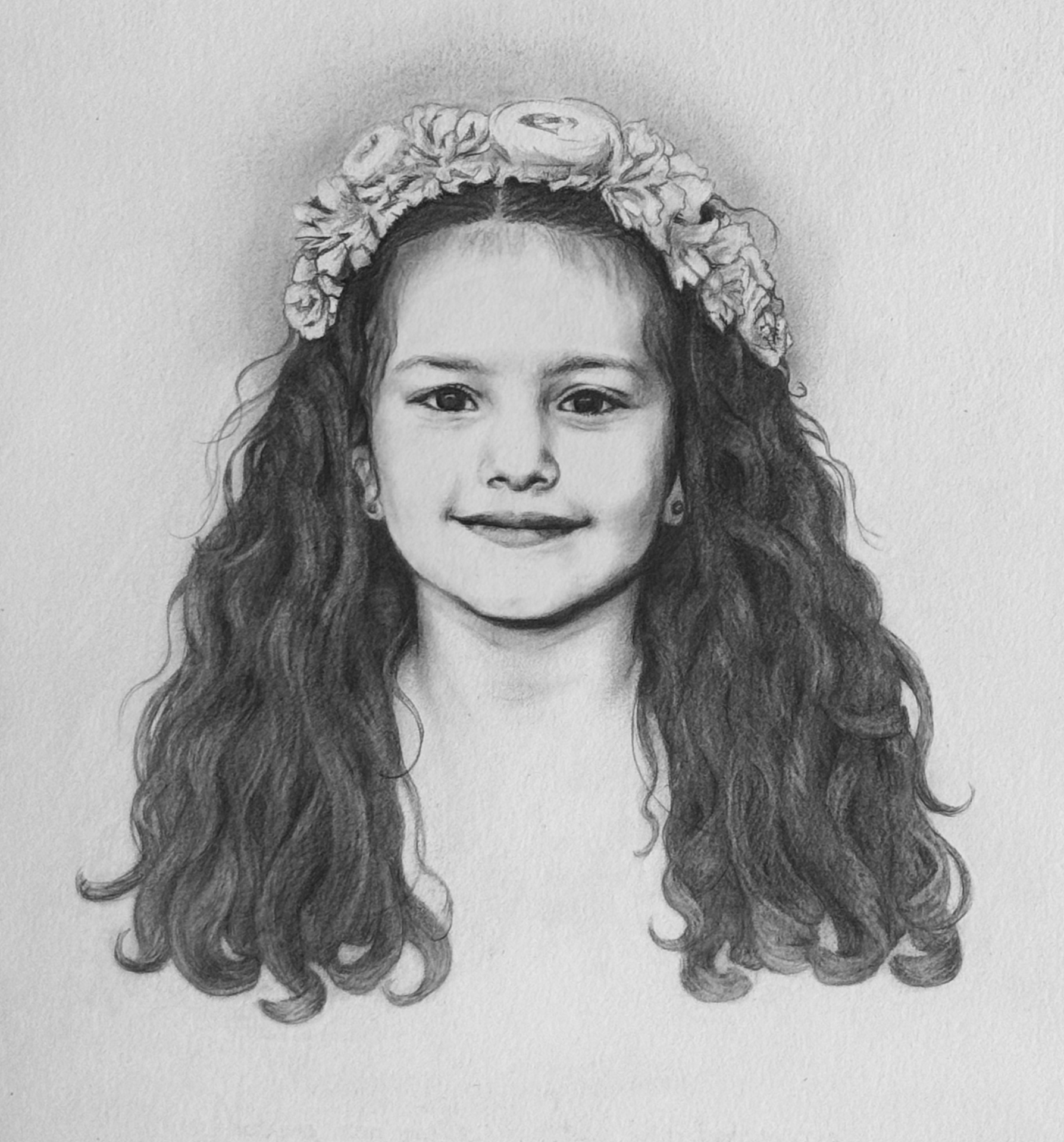 Finished graphite portrait